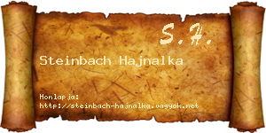 Steinbach Hajnalka névjegykártya