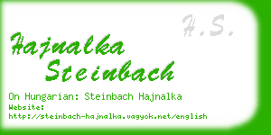 hajnalka steinbach business card